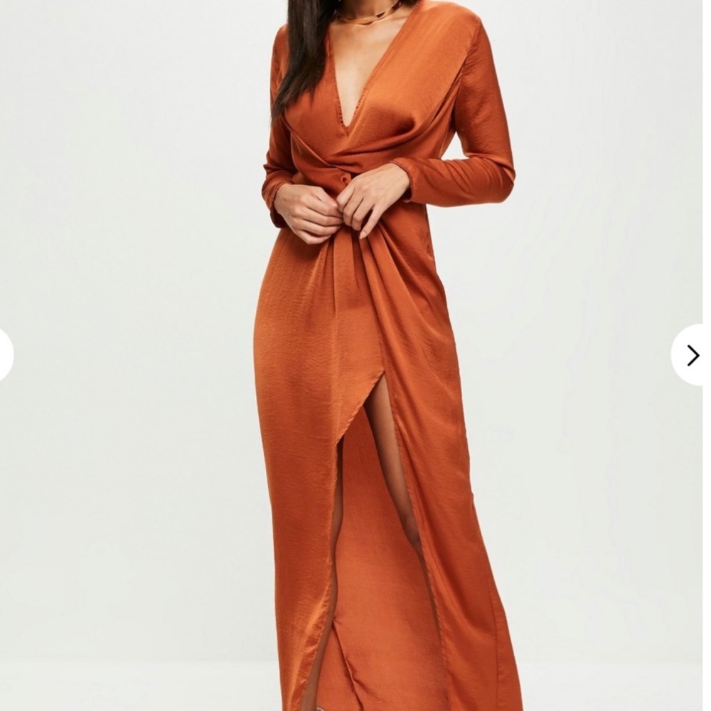 *NEW* Rust, Silky Gown by Missguided [tags on]
